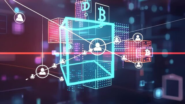 bitcoin symbol with abstract blockchain network connections. Digital currency, decentralized finance fintech cryptocurrency blockchain industry - Powered by Adobe