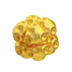 3D Glitter Abstract Yellow Orbital Disc