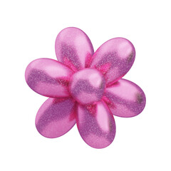 3D Glitter Abstract Pink Glossy Cluster