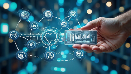 Visual Representation of Healthcare Data Analysis, Futuristic Technologies and Digital Innovations