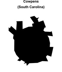 Cowpens (South Carolina) blank outline map