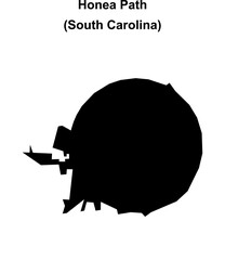 Honea Path (South Carolina) blank outline map