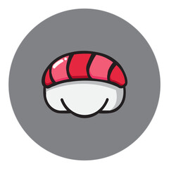 vector illustration of a sushi plate