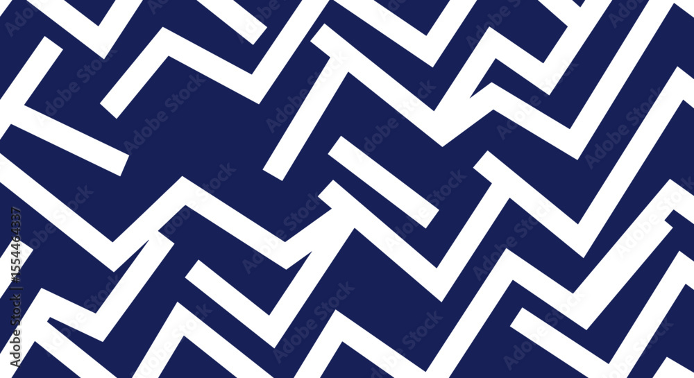 Wall mural geometric zigzag pattern vector illustration for modern design in flat style