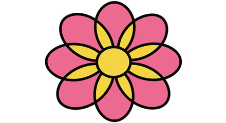 Vibrant floral vector illustration for spring design - flat style poster or card