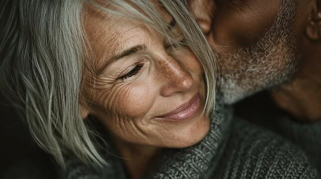 happy senior or mature couple, beauty relationship and true romance and love