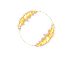 Burning Fire Circle PNG. Round Flame Frame with Hot Light, Dynamic Heat Glow and Fiery Ring Effect Isolated on Transparent Background for Powerful Visuals.Vector