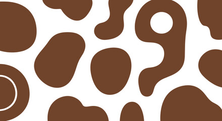 Obraz premium Abstract cow print vector illustration for textile and fashion design in contemporary flat style