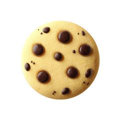 Fototapeta premium Freshly Baked Chocolate Chip Cookie Isolated on White Background for Delicious Desserts and Treats