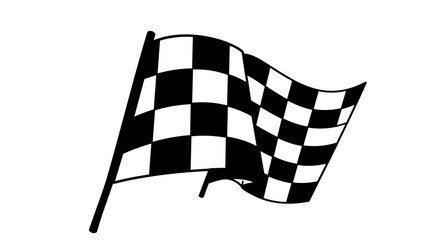 Checkered flag vector illustration for racing themes in flat style