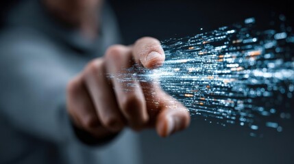 Witness the digital revolution, eye-level angle capturing the surge in AI programming tool innovation