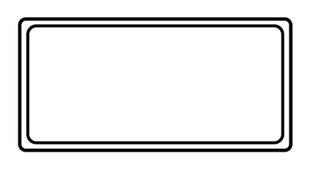 Minimalistic rectangle frame vector illustration for design projects - flat style