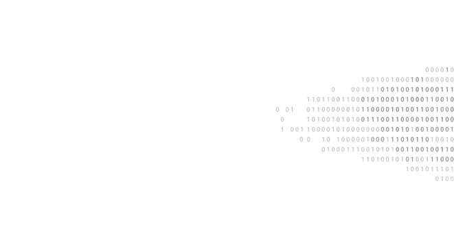 Binary code background vector illustration for tech design in minimalist style