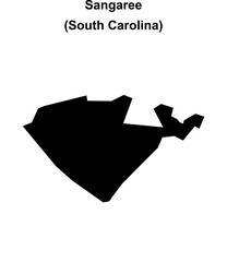 Sangaree (South Carolina) blank outline map