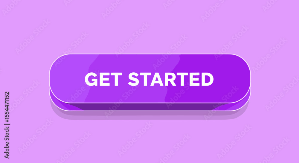 Poster minimalist 3d button vector illustration for user interface design
