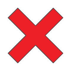 Fototapeta premium cross mark illustration icon