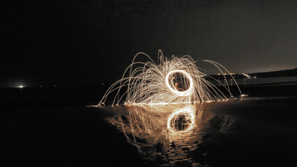 Light movement with swirls