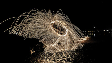 Light movement with swirls