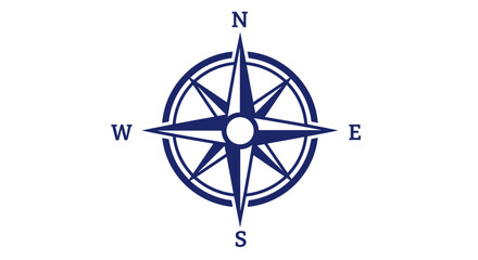 Fototapeta premium Compass rose vector illustration for navigation and travel design in flat style