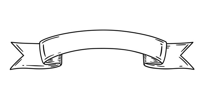 Elegant vintage ribbon vector illustration for customizable design and decoration