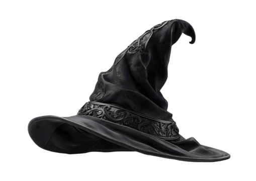 black witch hat isolated