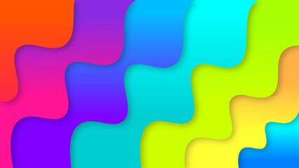 vibrant electric color blocks curvy gradient background