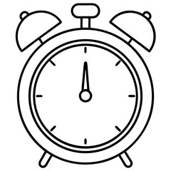 Alarm clock line art vector