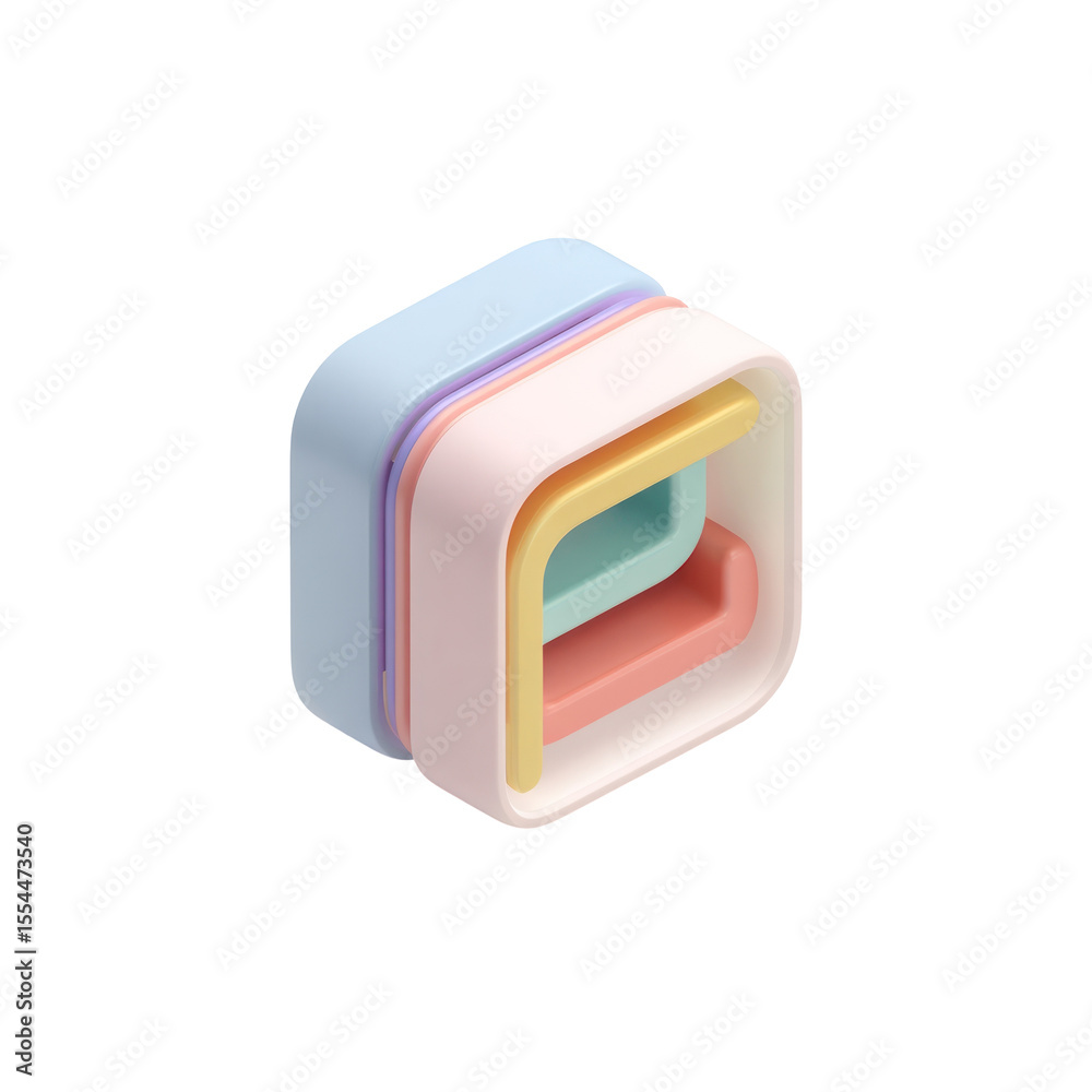 Fototapete abstract geometric shapes in soft pastel colors creating a modern artistic design element for creati