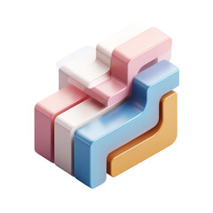 Abstract Geometric Shapes in Soft Pastel Tones Designed for Modern Art and Minimalistic Decor Ideas