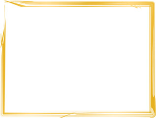 Gold square frame element with line border