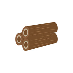wood logo icon  illustration flat