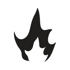 fire logo icon  illustration flat