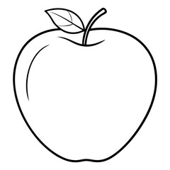Apple line art vector