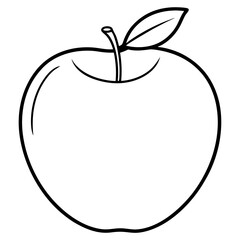 Apple line art vector