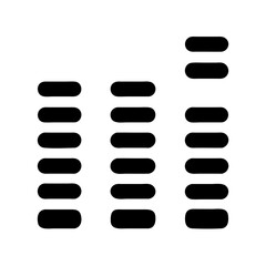 Obraz premium equalizer sound bars icon design