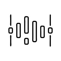 equalizer sound bars icon design