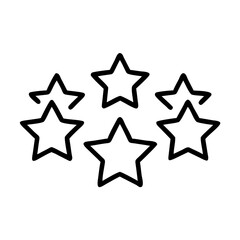 five star rating feedback icon design