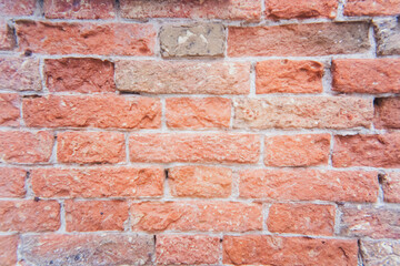 Fototapeta premium Brick wall texture evoking nostalgia through retro photography styles