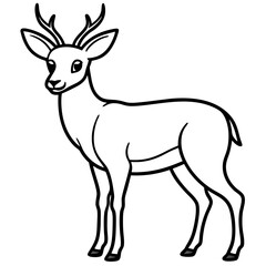 Fototapeta premium Deer line art vector