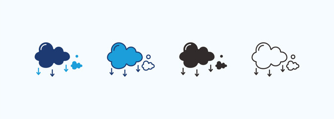 Obraz premium Carbon Emission Icon Set Multiple Style Collection
