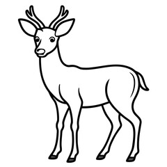 Deer line art vector