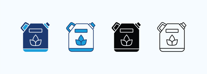 Biodiesel Icon Set Multiple Style Collection