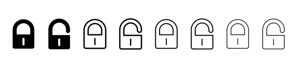 lock icon collection set locked icon symbol unlocked sign , security icon . open and closed padlock icon