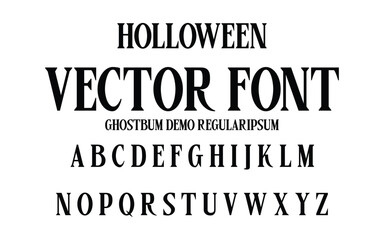 Halloween Serif Vector Font - Classic Display Typeface

