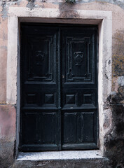 entrance door of an old house