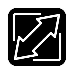 diagonal arrow glyph icon