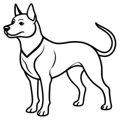 dogs line art vector