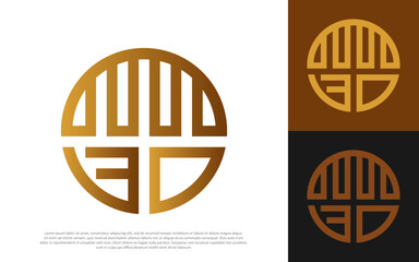 letter O elegant initial logo design