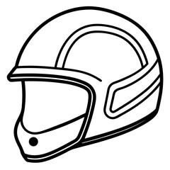 Helmet line art vector