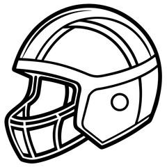 Helmet line art vector